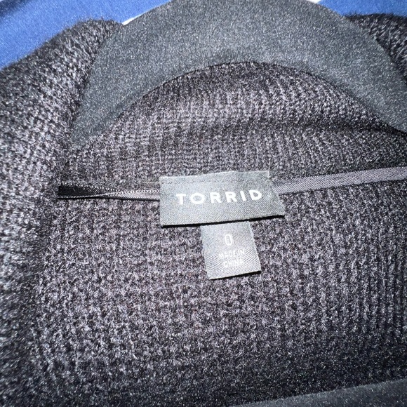 Torrid Black Button-Up Blazer Sweater - Picture 3 of 3